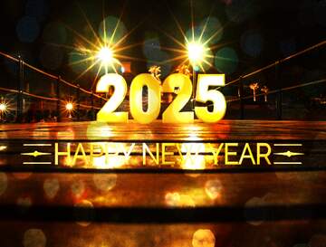 FX №212654 Night Bright Background Happy New Year 2025