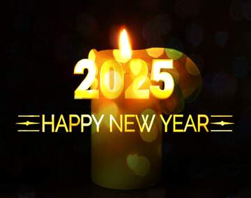 FX №212308 Lit candle Happy New Year 2025