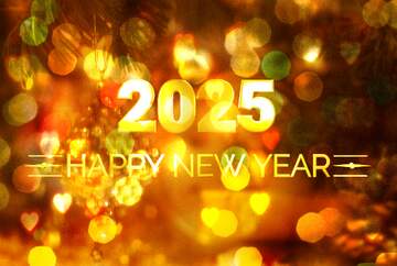 FX №212548 Retro Card Background Happy New Year 2025