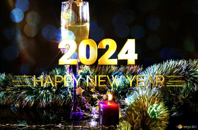 Shiny happy new year 2024 background wine №2731