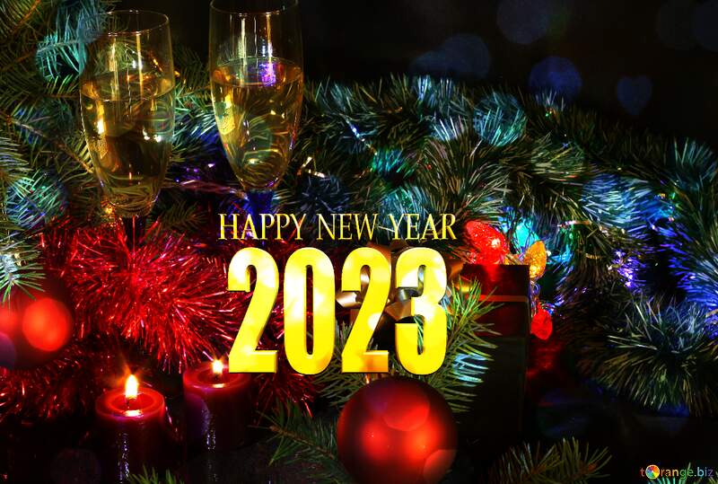 Shiny happy new year 2023 background cheerful holiday №2746