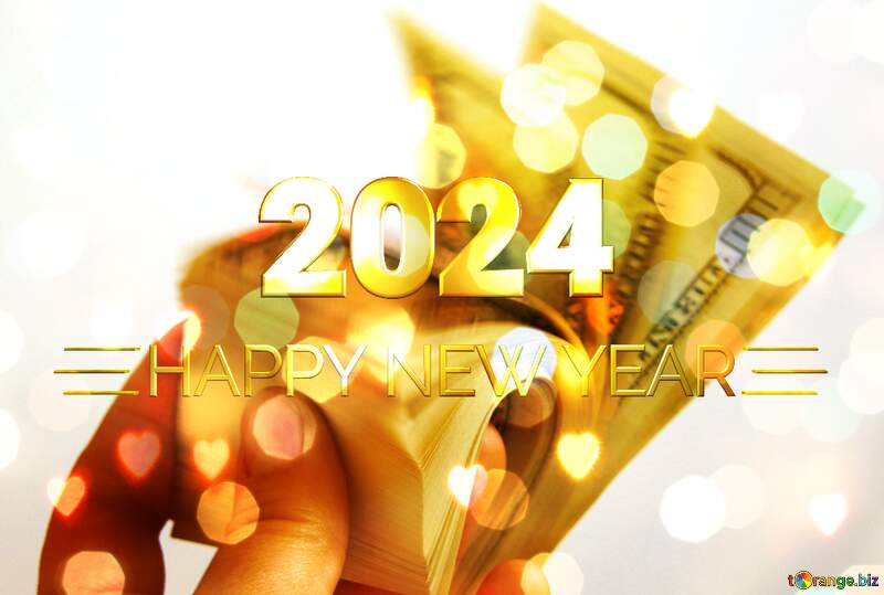 Dollars Shiny happy new year 2022 background №1519