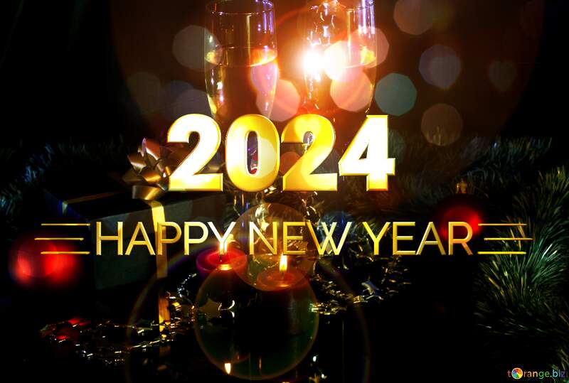 Shiny happy new year 2024 background №2736