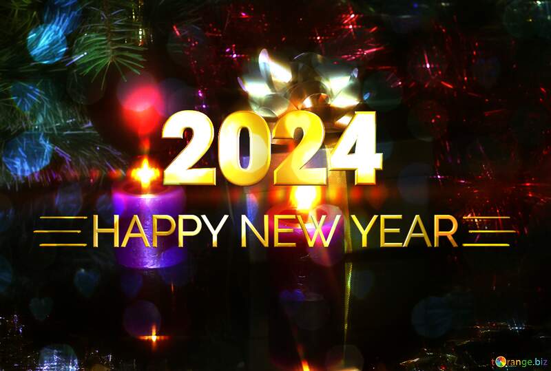 Shiny happy new year 2024 background Gift №2749