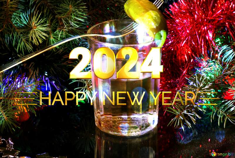Shiny happy new year 2024 background Russian №2757