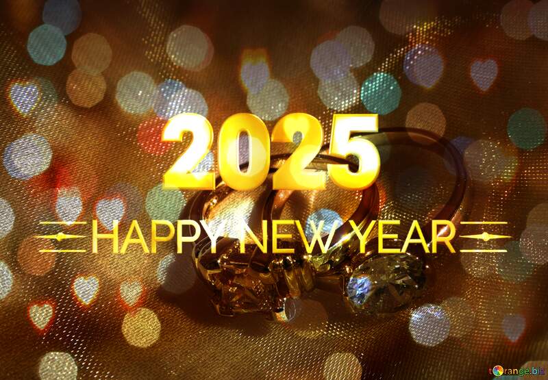 Wedding rings  happy new year 2025 №18236