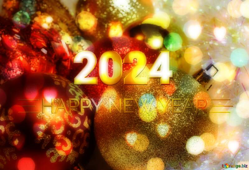 Background Bright Brilliant Business Card Happy New Year 2024 №6457