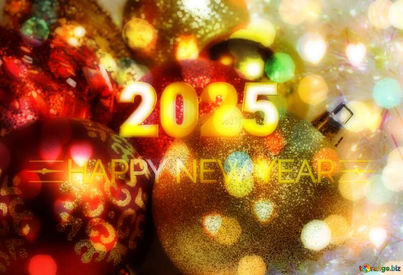 Background Bright Brilliant Business Card Happy New Year 2025 №6457