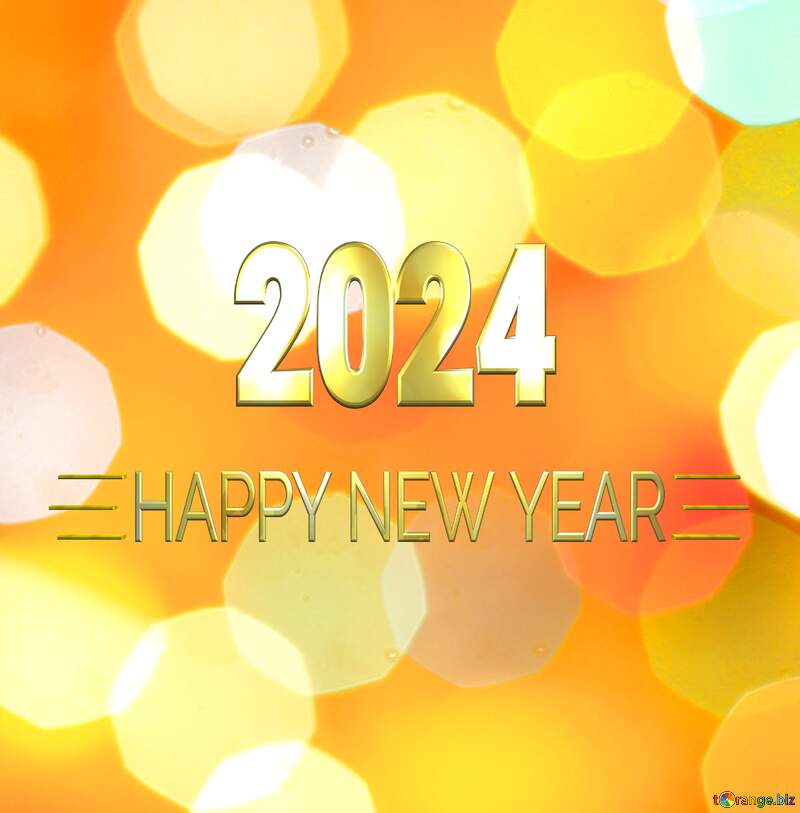 Background of bright lights Shiny happy new year 2024 №24618