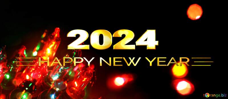 Beautiful Christmas garland lights background Shiny happy new year 2024 №41283