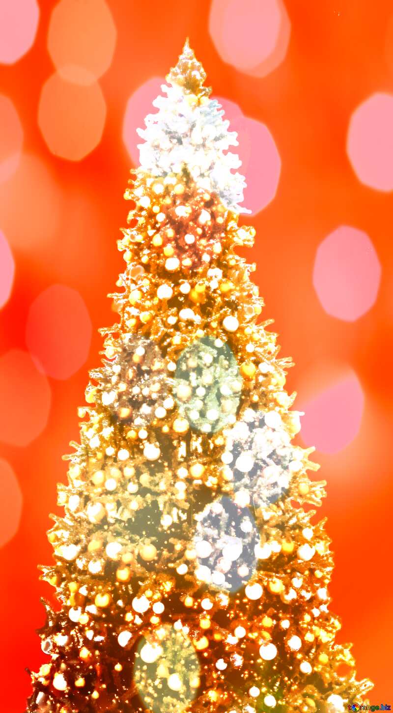 Christmas tree Bokeh background №40741
