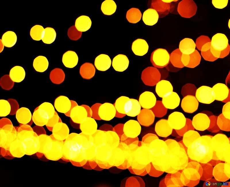 Christmas city street gold glitter lights bokeh background №53517