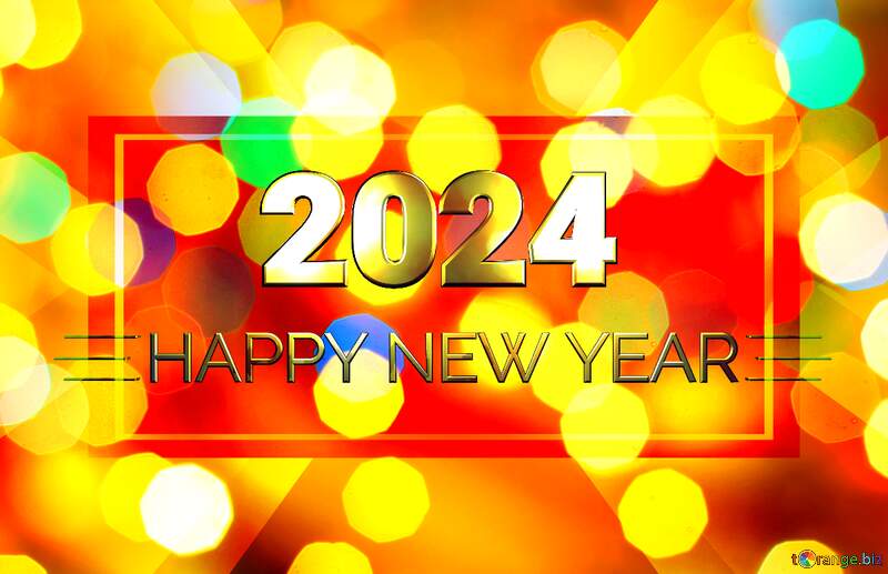 Background of bright lights banner layout happy new year 2024 №24618