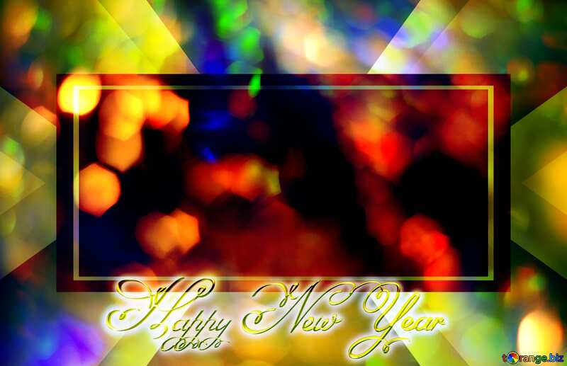 Bright  color  background. Happy New Year banner №6676