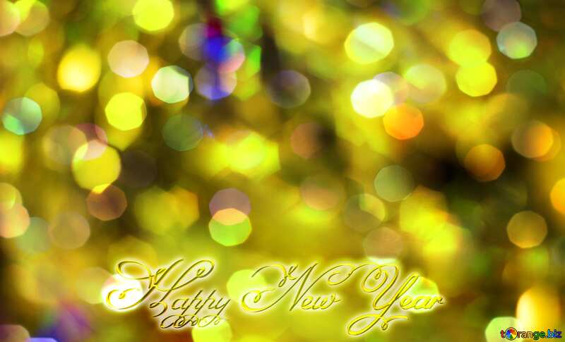 Bright  color  background. text Happy New Year 3d gold №6676