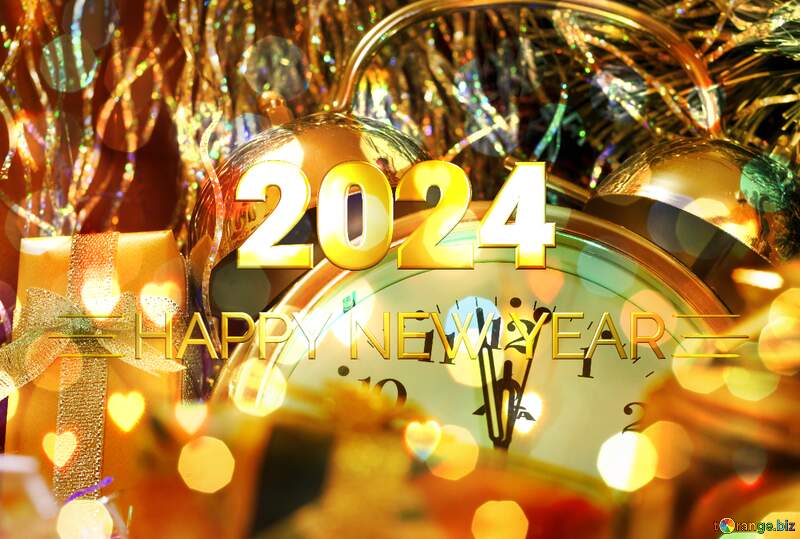 Meeting New of the year. Background Card Happy New Year 2024 №6548