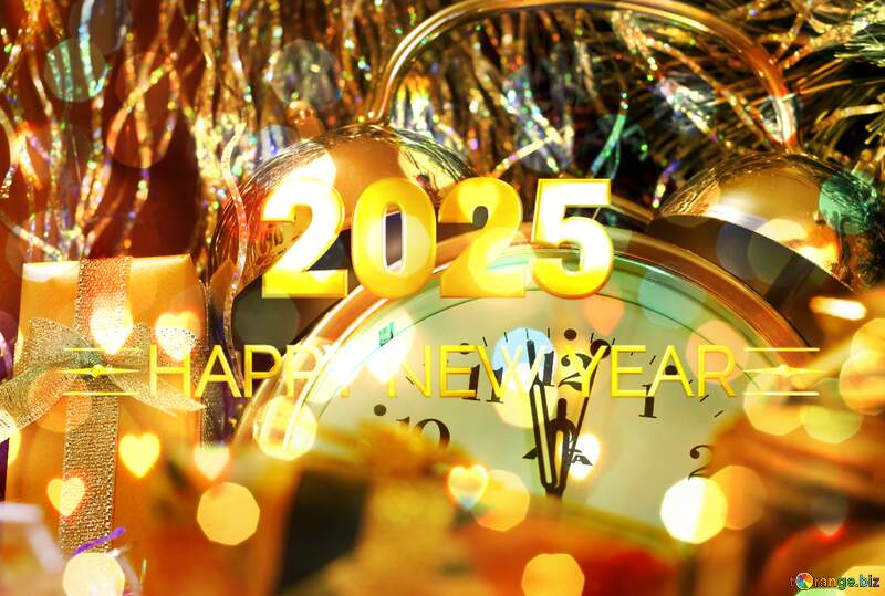 Meeting New of the year. Background Card Happy New Year 2025 №6548