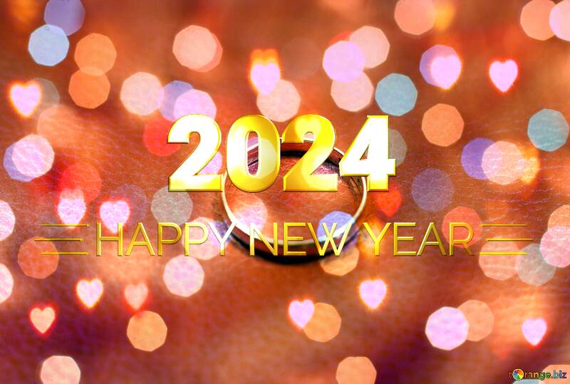 Engagement ring. Bright Brilliant Card Happy New Year 2024 №7118
