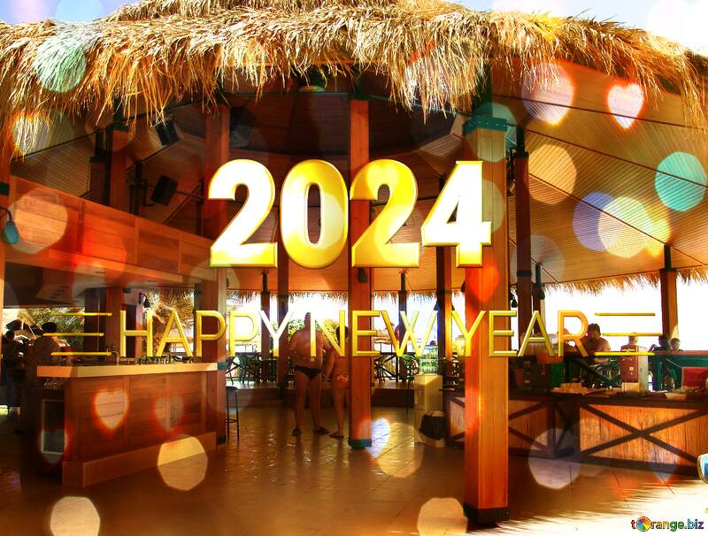 Bar at the beach. Party Happy New Year 2024 №7005