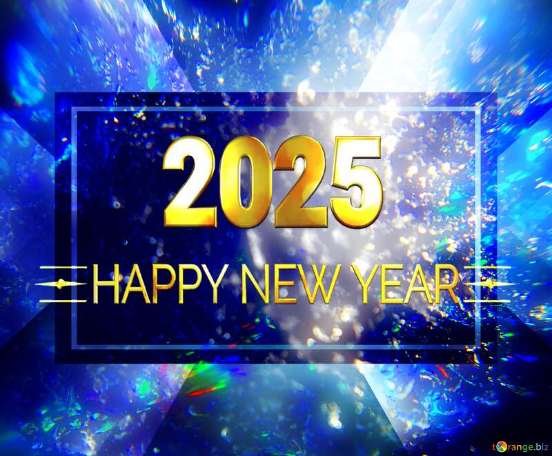 Color snow macro background Happy New Year 2025 №47973