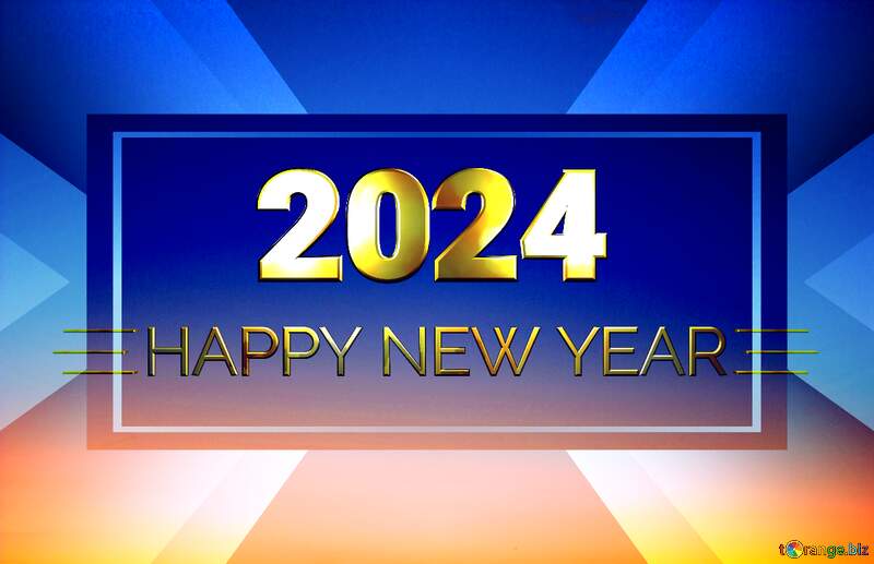 Sunset Gradient Shiny happy new year 2024 design layout business №16062