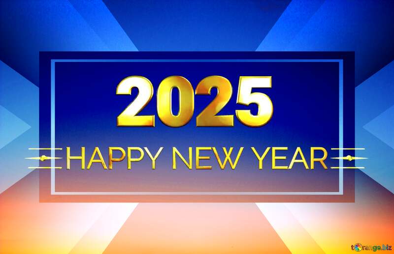 Sunset Gradient Shiny happy new year 2025 design layout business №16062