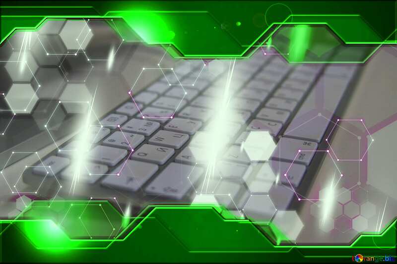 Keyboard  PC computer Green Technology business concept Hi-tech №7585