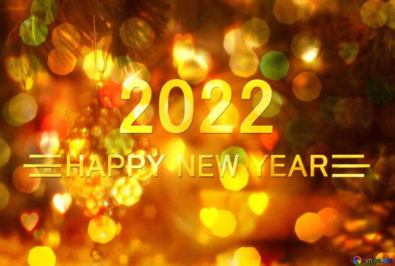 Retro Card Background Happy New Year 2022 №6910