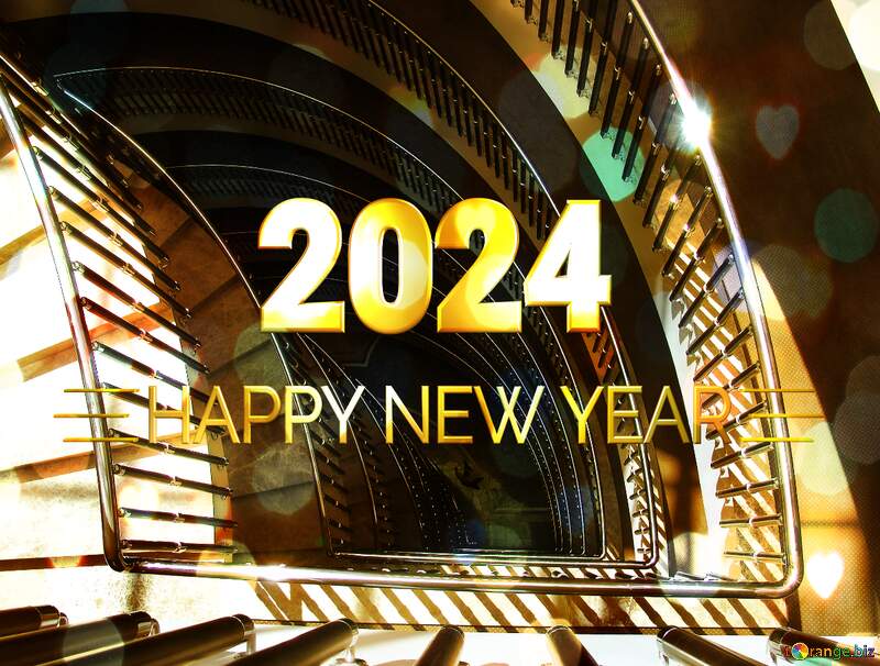 Stairs Background Happy New Year 2024 №7101