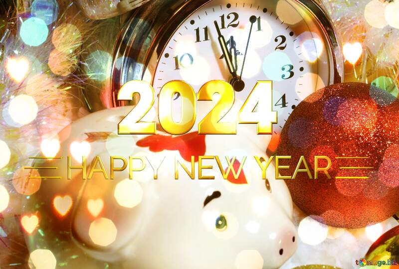 Xmas Card Economical Happy New Year 2024 №6399