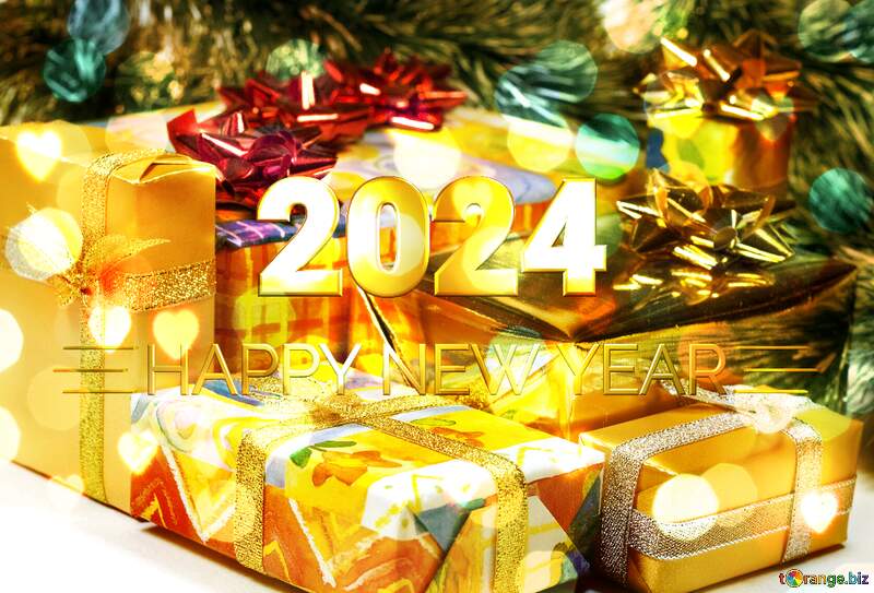 Gifts Christmas tree Happy New Year 2024 №6727