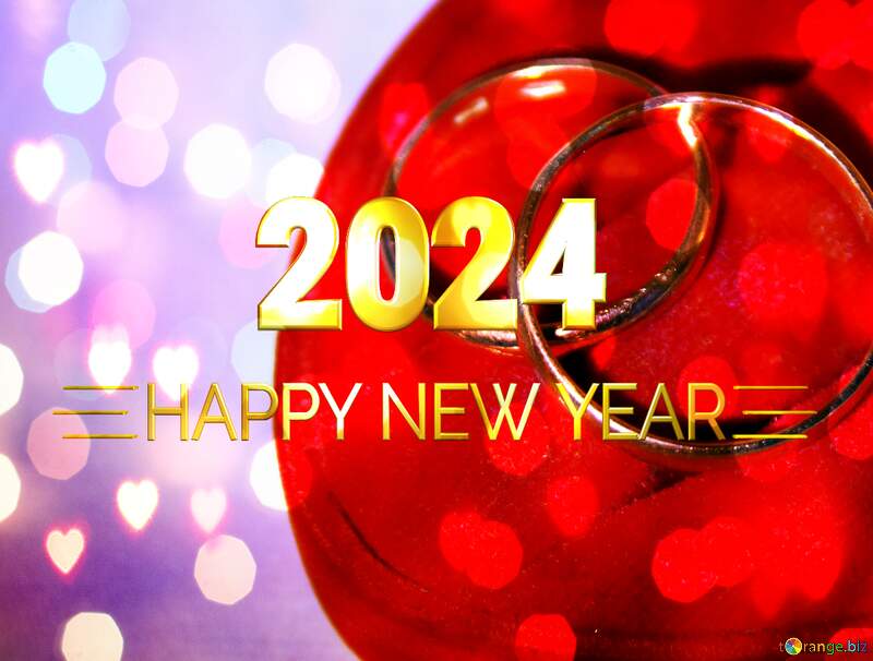 Symbol of marriage Happy New Year 2024 №3653