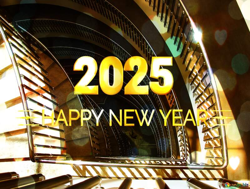 Stairs Background Happy New Year 2025 №7101