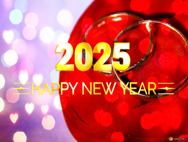 Symbol of marriage Happy New Year 2025 №3653