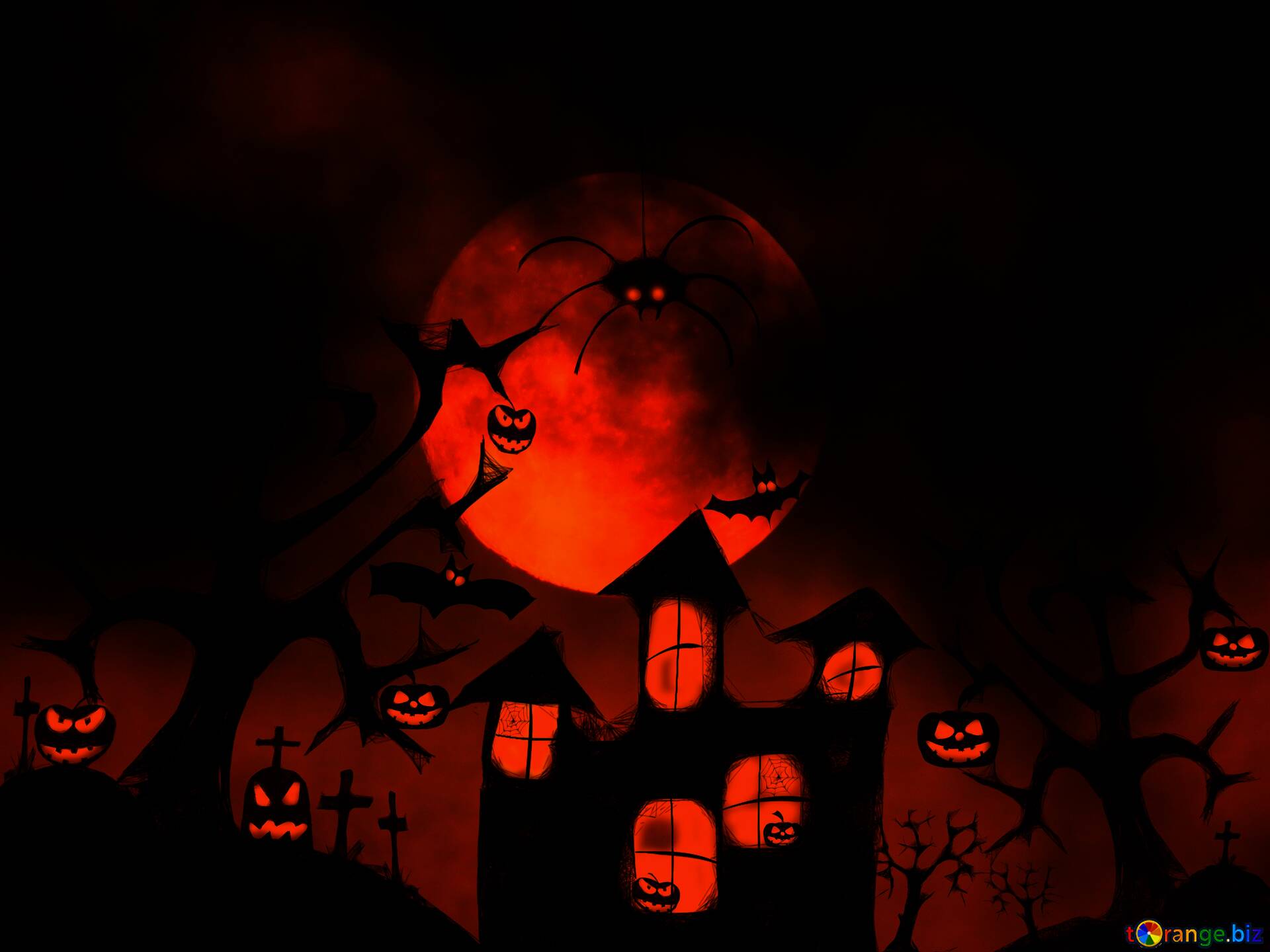 Download free picture Halloween wallpaper for desktop dark on CC-BY