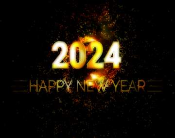 FX №213019 Ground fireworks spinning happy new year 2024