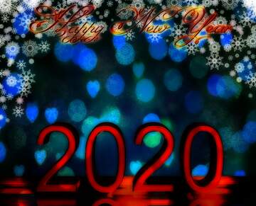 FX №213494 Blue Christmas background 2020 happy new year red