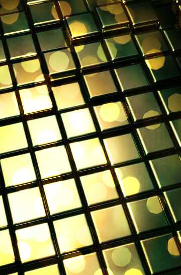 FX №213948 3d abstract gold metal cube background Bokeh lights