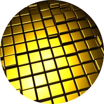 FX №213900 3d abstract gold metal cube background Circle Frame