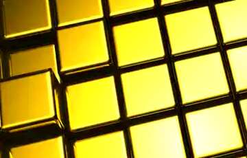 FX №213908 3d abstract gold metal cube background close up