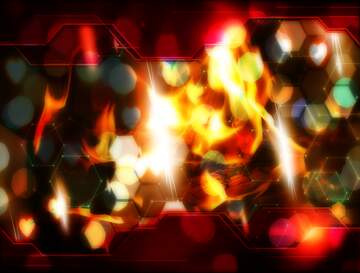 FX №213041 Fire Hi-tech background