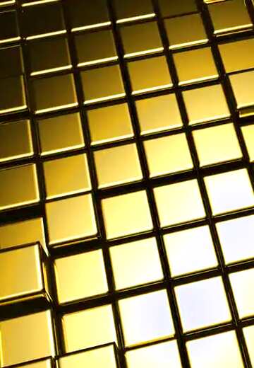 FX №213893 3d abstract gold metal cube background Vertical