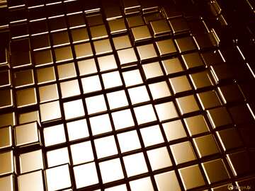 FX №213889 3d abstract metal cube background Beige Color