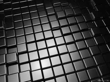 FX №213880 3d abstract metal cube background Black Monochrome White