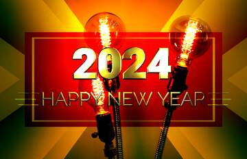 FX №213155 3 light bulbs lamps happy year new 2022