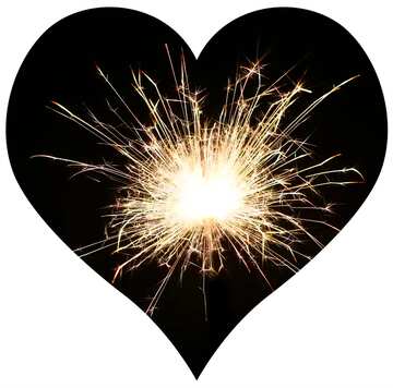 FX №213638 Bright sparks heart shaped love
