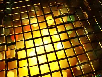 FX №213925 3d abstract gold metal cube background dark Bokeh Card