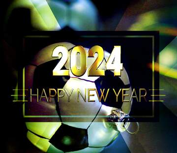 FX №213596 Christmas Decoration Soccer Ball happy new year 2022 background