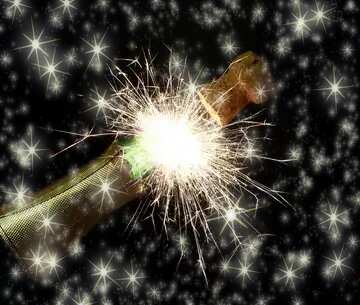 FX №213795 New Year`s Stars Champagne Fireworks Holiday