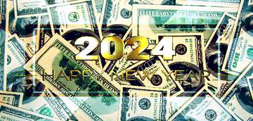 FX №213541 Dollars happy new year 2024 background
